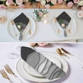 thumbnail image 2 of Black Grey Ombre Cloth Napkins, Modern Geometric Abstract Aesthetic Cream Washable and Reusable Dinner Napkins Set of 4, Table Napkin for Kitchen Party Birthday Wedding Hotel Housewarming 20"x20", 2 of 8