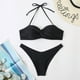 thumbnail image 2 of Conjunto de ropa de playa con estampado de Bikini y traje de baño dividido calado de Color sólido cómodo para mujer OAVQHLG3B Store  lin121212, 2 of 4
