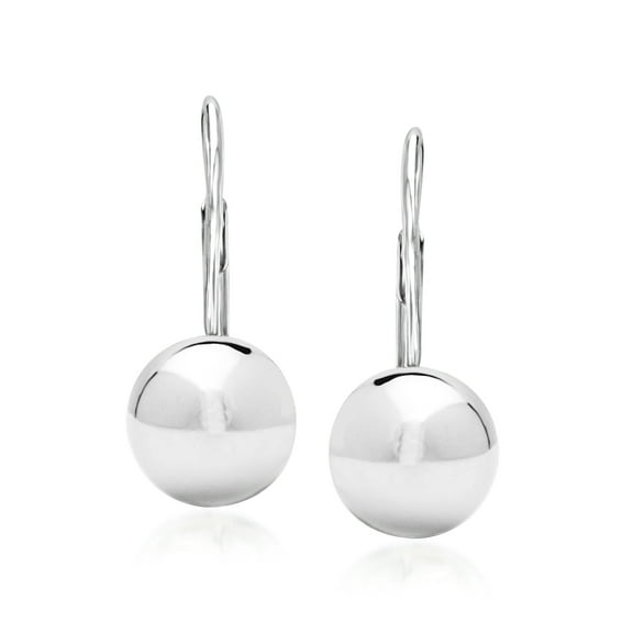Ross-Simons Italian 10mm Sterling Silver Bead Drop Earrings, Women's, Adult
