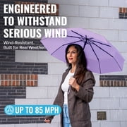 Repel Windproof Travel Umbrella, Auto Open Close Folding Umbrella Wind Tested to 100MPH