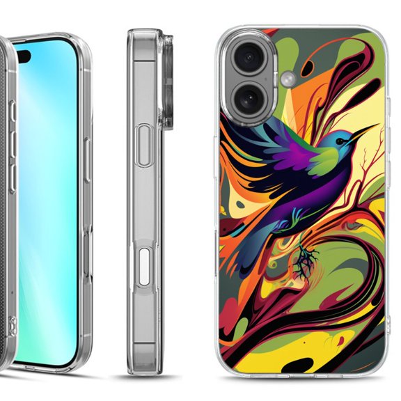 For iphone 16 Phone Case Cover, by OneToughShield - Abstract Bird