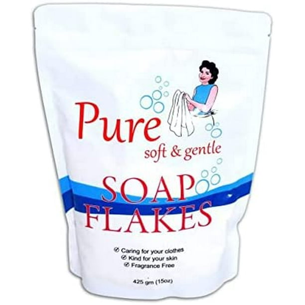 Pure Soap Flakes Soft & Gentle 15oz Laundry Flakes Resealable Bag by