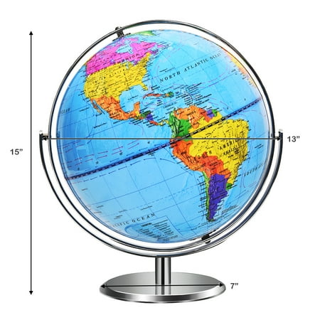 Costway 12 World Globe 720 Degrees Rotating Educational Desktop Globe Geographic Globe For Kid Walmart Canada