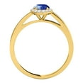 thumbnail image 3 of Aonejewelry 0.55 Ct. Ttw Diamond and Oval Shaped Sapphire Ring in 10K Yellow Gold, 3 of 4
