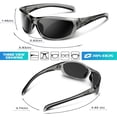 thumbnail image 2 of Gafas de Sol RIVBOS RB832-1 Negro Transparente Gris Polarizadas UV400, 2 of 7