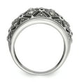 thumbnail image 3 of Chisel Stainless Steel Antiqued and Polished Marcasite Ring, 3 of 5