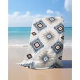 thumbnail image 4 of Blue Aztec Beach Towels Oversized Super Absorbent, Southwest Boho Tribe Abstract Geometric Art Lightweight Bath Towel Quick Dry Sets For Bathroom/Pool/Rv Camping/Beach Play/Gym Room/Picnic 35"x70", 4 of 8