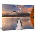 thumbnail image 1 of Design Art Jetty in Lake Japan Canvas Print, 1 of 3