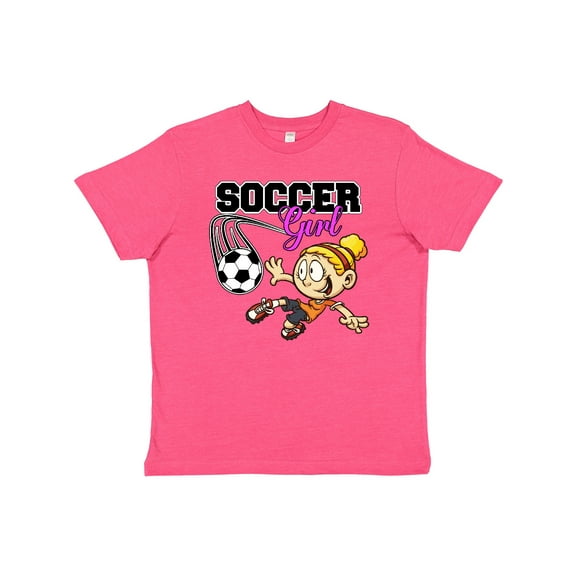 Inktastic Soccer Girl Youth T-Shirt