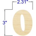 thumbnail image 2 of Pack of 1, 3 Inch x 1/4 Inch O Wood Letters in The Goudy Font for Wood Craft Project, Children or Adult Art Work, Home and Holiday Décor and DIY Fun, Made in USA, 2 of 2
