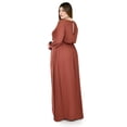 thumbnail image 3 of Vestido elegante de manga larga Roman Fashion /Tallas Extras, 2009 (Chedron) cafe 40, 3 of 6