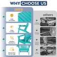 thumbnail image 7 of Pipopa Folding Adirondack Chair with Cup Holder,HDPE All Weather Outdoor Fire Pit Chair for Patio,Poolside,Garden,Aqua, 7 of 7