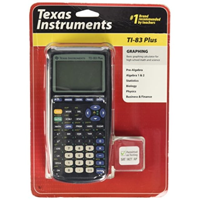BRAND NEW SEALED TI-83 PLUS TEXAS INSTRUMENTS GRAPHING CALCULATOR BLACK 