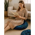 thumbnail image 4 of Vargottam Coussin de Sol - Pouf Rond en Coton de 22 Pouces avec Mousse à Mémoire de Forme, Coussin de Sol Capitonné pour Méditation et Décoration Intérieure - Jungle de Minuit, 4 of 7
