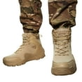 thumbnail image 3 of Durtebeua Men's Waterproof Hiking Boots Outdoor Mid Trekking Backpacking Mountaineering Shoes Khaki,10.5, 3 of 5