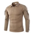 thumbnail image 1 of Camiseta Manga Larga Camisetas Camisa para Hombres (caqui M), 1 of 6