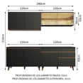 thumbnail image 3 of Cocina Integral Completa Modular Madesa Reims 240cm Negro 10, 3 of 10