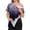 Dark Blue, variant on Post Shoulder Surgery Shirts for Women Patriotic Pattern Tear Away Tops Side Snap Zipper Shoulder Chemo Port Adaptive Clothing