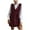 Sweater 161# Wine, variant on oqasdz Womens Sweater New Solid Color Deep V Neck Sleeveless Double Pockets Long Vest Sweater Dress Work Outdoor Casual Cozy Daily Wear