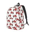 thumbnail image 2 of Naloa Canvas Backpack for Men Women Red Wheeled Tractors Print Rucksack Casual Travel Daypack Large and Small Durable College Tote Satchel Bookbag for Teens, 2 of 8