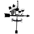 thumbnail image 3 of Almencla Metal Wind Vane Wind Direction Indicator Farm Barn Garage Weather Vane Mount with Cups 34cm, 3 of 8