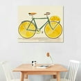 thumbnail image 2 of Nawypu Kitchen Canvas Wall Art Lemon Bike Picture Dining Room Canvas Painting for Home Wall Decor, Lemon Bicycle Framed Artwork for Kitchen Restaurant Decoration Ready to Hang, 2 of 6