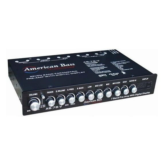 American Bass  High End 7 Band Equalizer Voltage Display