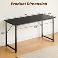 thumbnail image 2 of 54" Computer Desk, Modern Office, Study & Gaming Desk with Storage, Large Legroom, Sturdy Metal Frame, 2 of 8