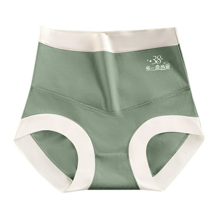 

ZMHEGW Women Briefs Mid Waist Pure Cotton Breathable The Warm Velvet To Keep Warm Panties Women s Underwear Seamless
