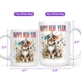 thumbnail image 4 of Happy New Year with Miniature American Shepherd Fireworks Holiday Xmas Winter 2025 Mug MAS Dog Lover Gifts Coffee Tea Cup - 00025, 4 of 4