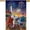 12 - Fireworks, variant on Crab Walk Summer House Flag Nautical 28 x 40