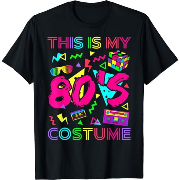 100% Cotton This Is My 80s Costume 1980s Party 80's Outfit Men Women T-Shirt Golf Gift T-Shirt For Men and Women