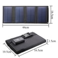 thumbnail image 2 of Cargador de celdas de panel solar USB plegable impermeable 20W 5V para senderismo (negro), 2 of 6