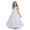 White, variant on Makaor Flower Girl Dress for Weddings Embroidered Ruched Ball Gown Dress Mesh Sleeveless Birthday Party Dresses Empire Waist Maxi Formal Dresses