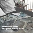 thumbnail image 2 of Dawhud Direct ""Broken Silence Wolf"" 50""x60"" Fleece Blanket, 2 of 5