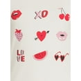 thumbnail image 4 of Valentine’s Day Women’s XO Heart Graphic Tee with Short Sleeves, 4 of 5