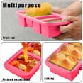 thumbnail image 4 of Moldes de silicona para congelador con tapas - Recipiente para preparar comidas fácilmente - Bandejas de silicona para congelador con tapa para alimentos, caldos y más, moldes de silicona para, 4 of 5