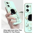 thumbnail image 3 of Compatible with Oppo A57 4G Case Silicone TPU Plating, Oppo A57 4G Cases Cute Astronaut Pattern Phone Case with Stand (Green), 3 of 14