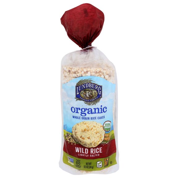 Lundberg Family Farms Organic Lightly Salted Wild Rice Cake, 8.5 Ounce -- 6 per Case.