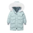 thumbnail image 4 of hoksml Big Girls (5-16 yrs) Long Puffer Coat with Hood Thick Winter Jacket Zip Up Insulated Parka with Pockets, 4 of 9