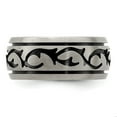 thumbnail image 4 of Edward Mirell Black Titanium Brushed 10mm Band, 4 of 6