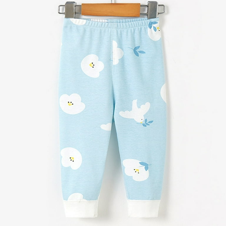 Ecqkame Baby's Cotton Soft Sleepwear Pant Toddler Fall Cute Print