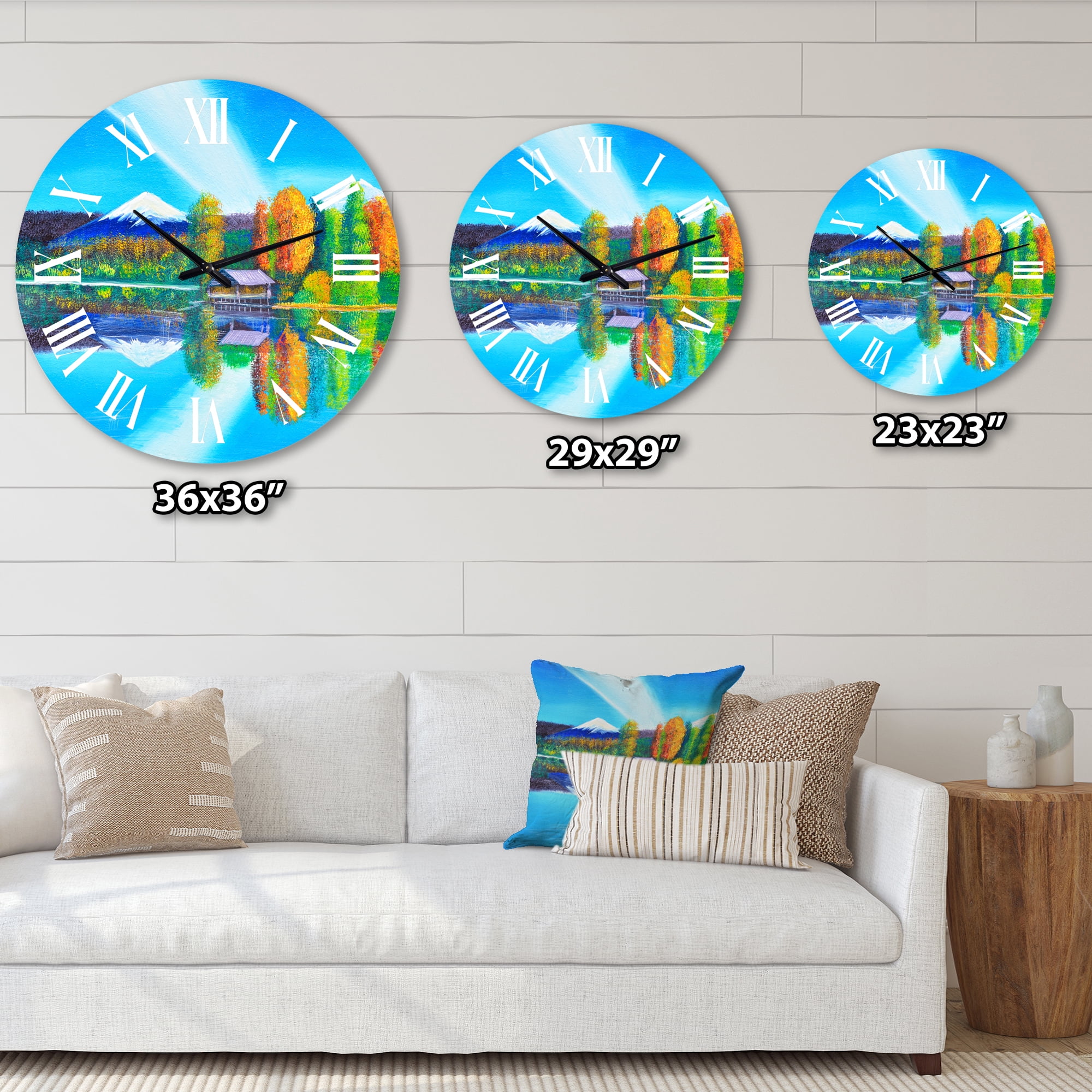 Designart 1 in Quartz Coastal Wall Clock