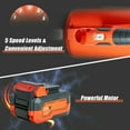 thumbnail image 5 of Gymax Cordless Leaf Blower 20V 350CFM 140MPH 4.0Ah w/Battery & Charger Orange, 5 of 10
