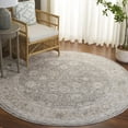 thumbnail image 2 of SAFAVIEH Mason Mansel Medallion Polyester Area Rug, Beige/Dark Gray Ivory, 6'3" x 6'3" Round, 2 of 10