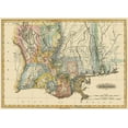 thumbnail image 2 of Lucas 32x24 White Modern Wood Framed Museum Art Print Titled - Louisiana - Lucas 1823, 2 of 4