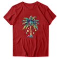 thumbnail image 2 of Puntoco Blusa de manga corta con estampado de moda para mujer, divertida camiseta de cuello redondo, 2 of 3