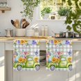 thumbnail image 4 of Easter Truck Kitchen Towels Set of 3, Spring Floral Eggs Butterflies Leaves Gray Plaid Absorbent Dish Towels for Kitchen, Microfiber Hand Towel, Quick Drying Tea Towel for Cleaning Dishcloths, 4 of 7