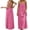 00-Hot Pink321, variant on Hiiko Women's Backless Spaghetti Strap Maxi Dress Casual Solid Color Loose Cami Dresses