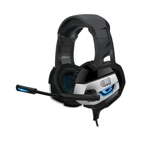UPC: 0783750009553 | Adesso Xtream G2 Stereo USB Gaming Headphones for PC and Cloud Gaming  Binaural  Over the Head  Black/Blue -ADEXTREAMG2
